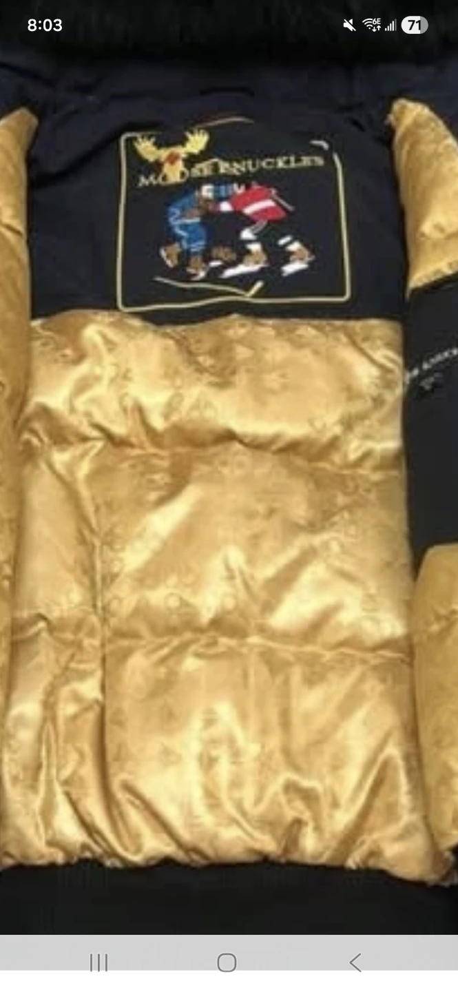 Moose Knuckles Black Bomber Jacket with Fur Hood - photo 2