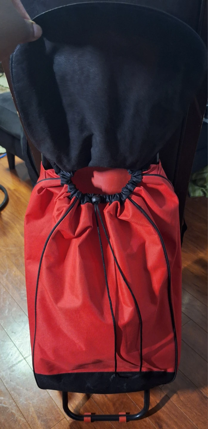 Red Rolling Shopping Cart - photo 4