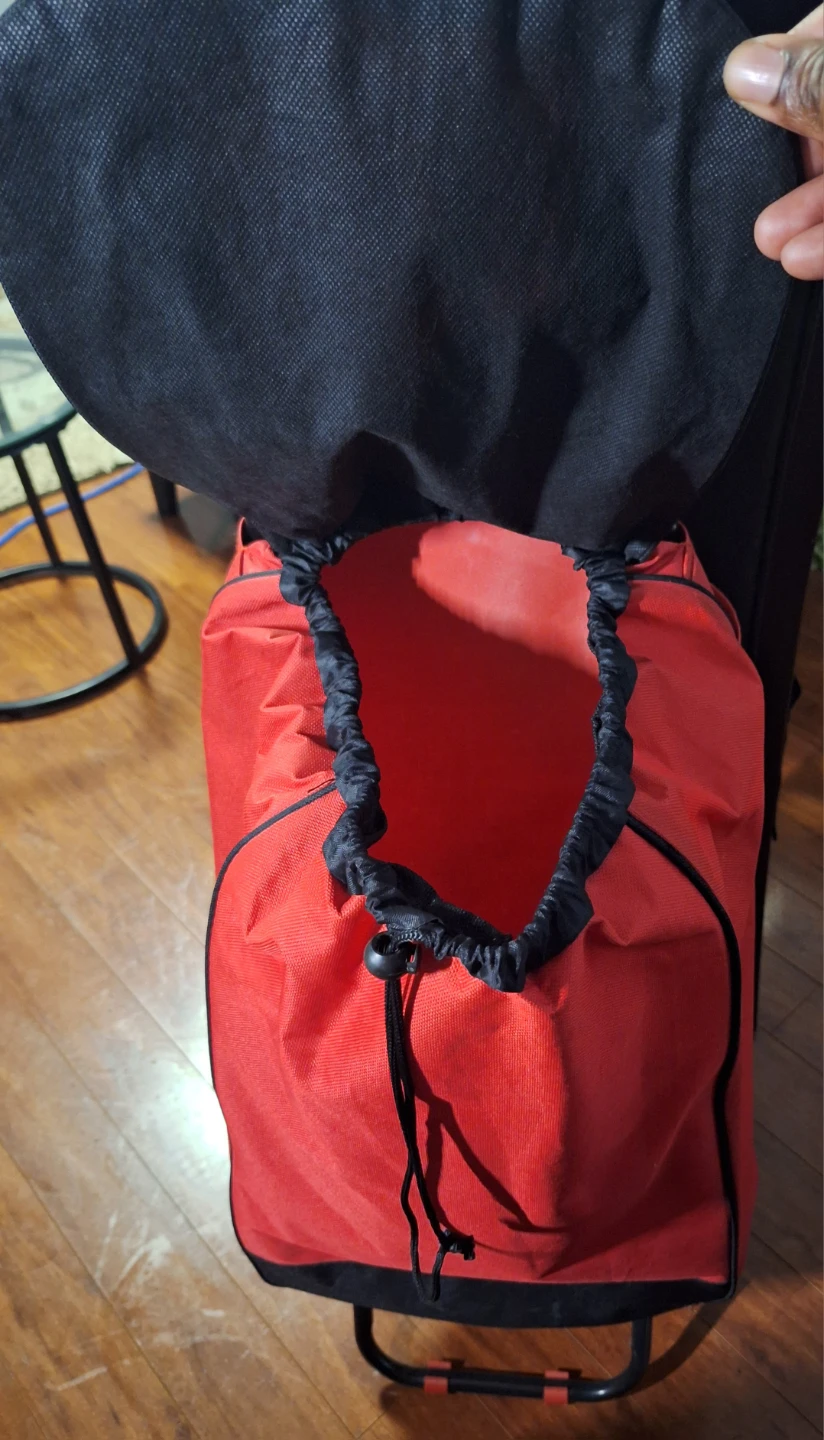 Red Rolling Shopping Cart - photo 5
