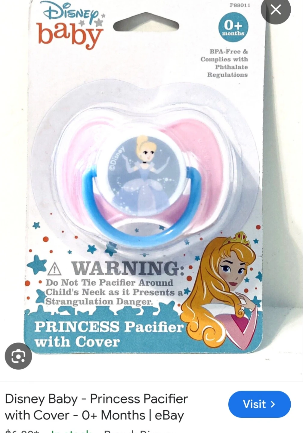 Disney Baby Princess Pacifier with Cover - 0+ Months - photo 2