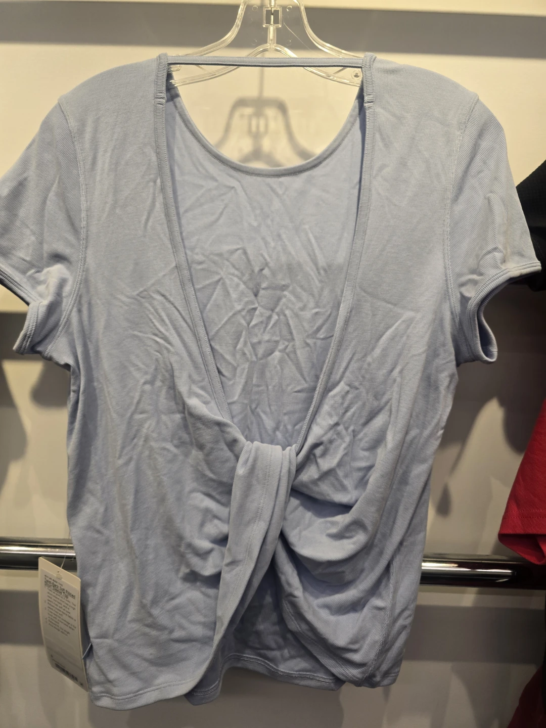 Lululemon Twist-Back Ribbed Soft Short-Sleeve Top Size 8 - photo 2