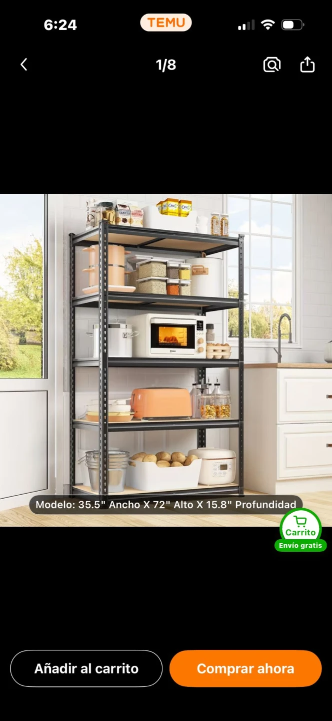 Tall Garage Shelving Unit - 72" H x 35.5" W x 15.8" D - photo 2