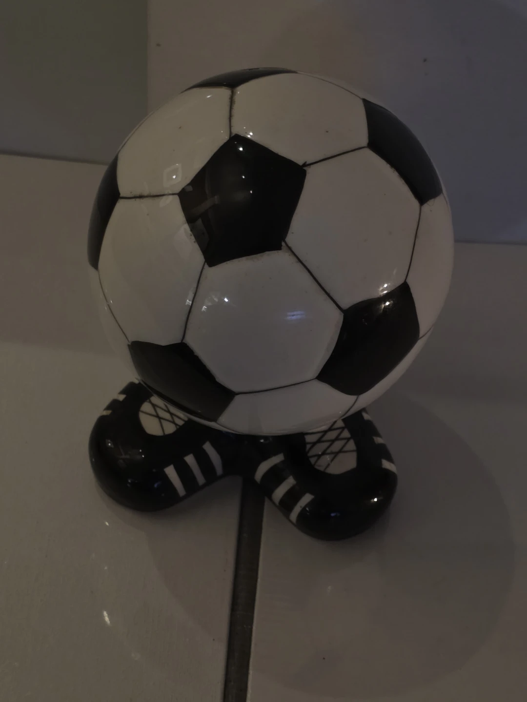 Ceramic Soccer Ball Coin Bank