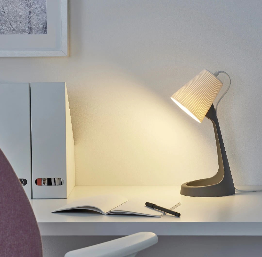 Desk Lamp White with bulb - photo 2