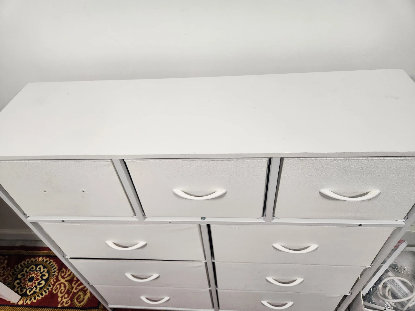White 9-Drawer Storage Dresser Unit - photo 2