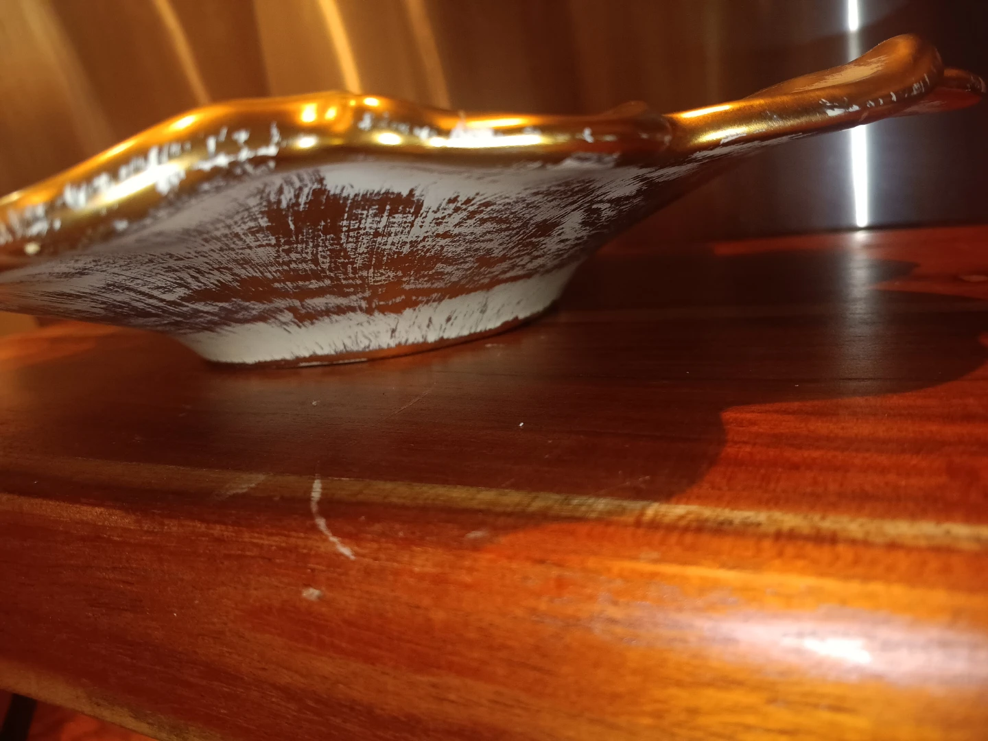 Stangl Hand Painted Antique Gold Flower Bowl - photo 4