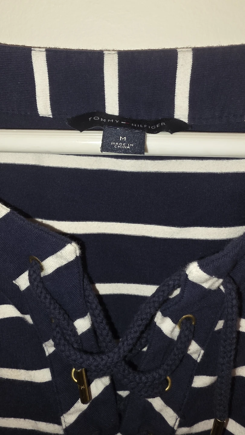 Tommy Hilfiger Striped Lace-Up Dress Size M - photo 3