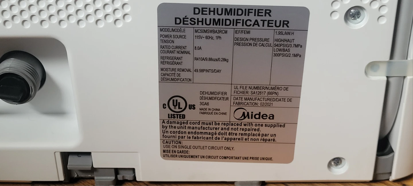 Midea Cube 50-Pint Smart WiFi Dehumidifier - Like New - photo 5