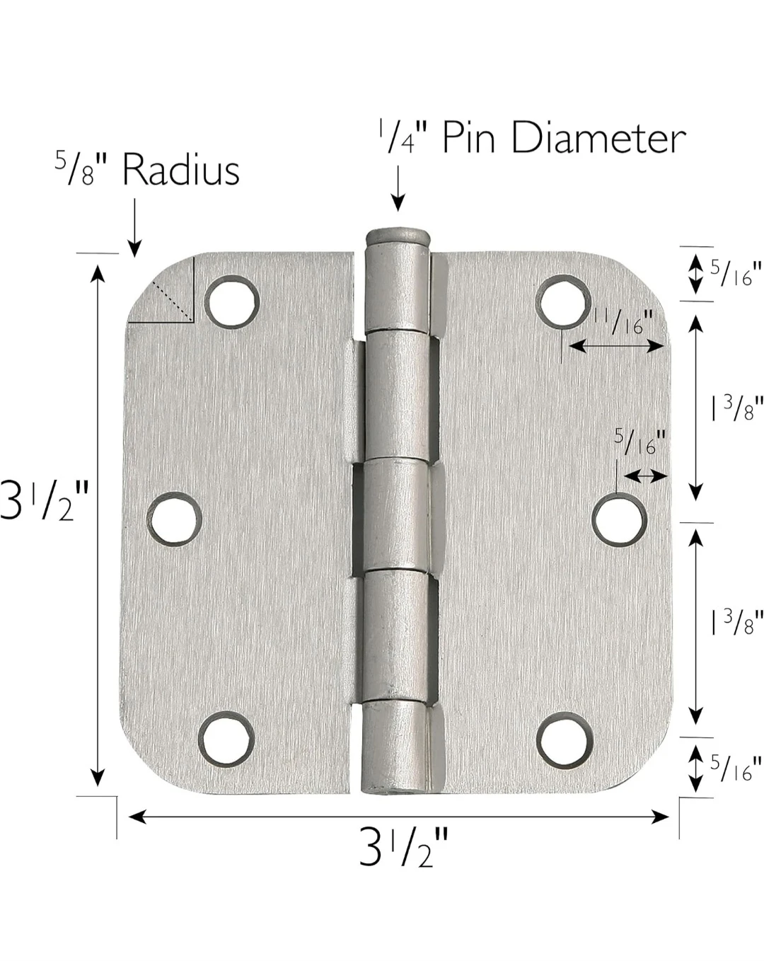 Design House Steel Door Hinge Pack Of 3 - photo 3