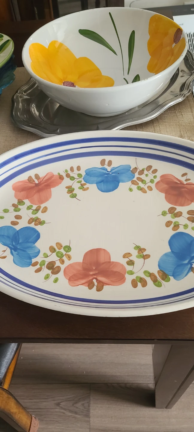 Ironstone Serving Platter - Hand Decorated - photo 4