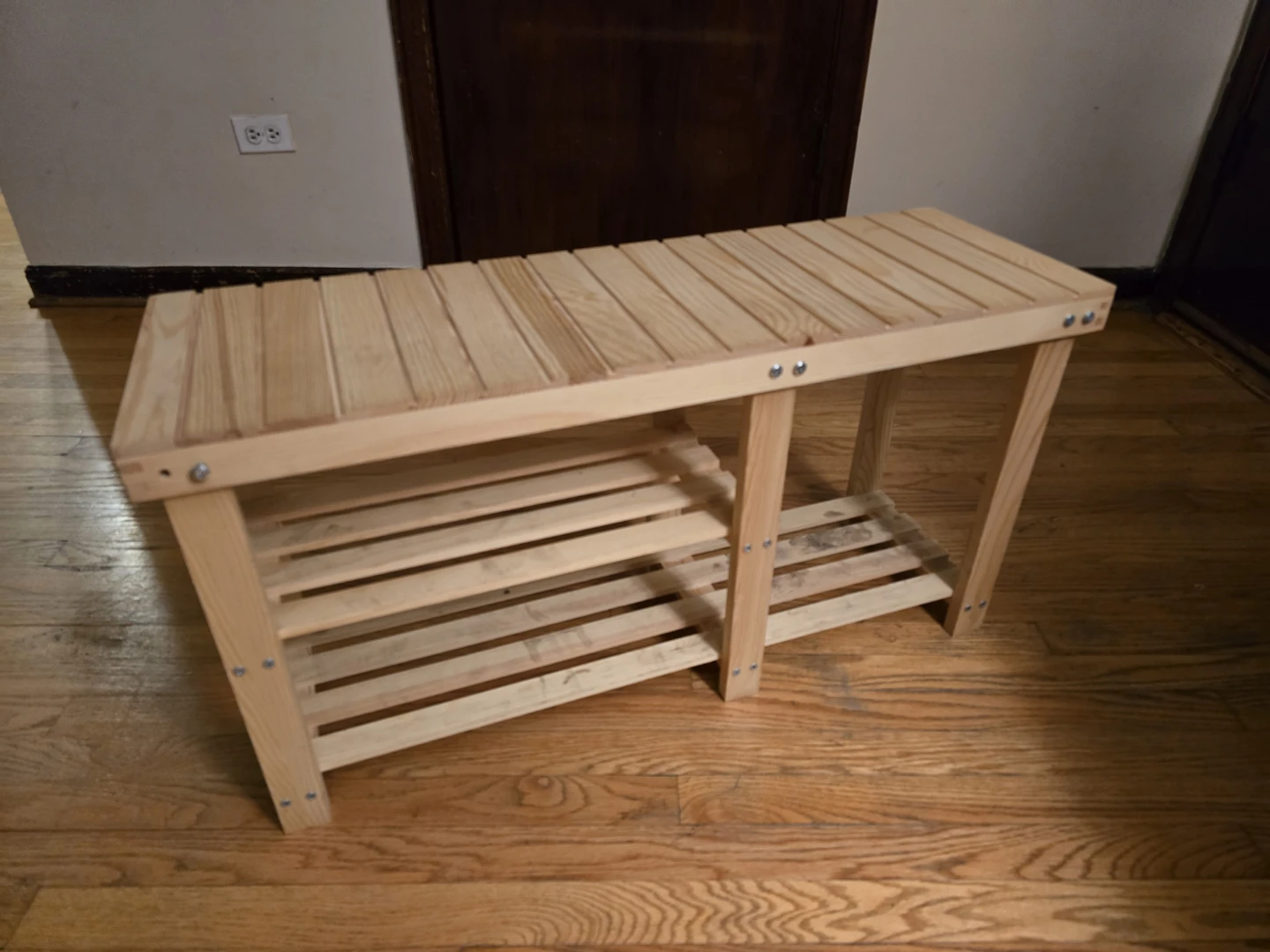 Wooden Shoe Rack Bench