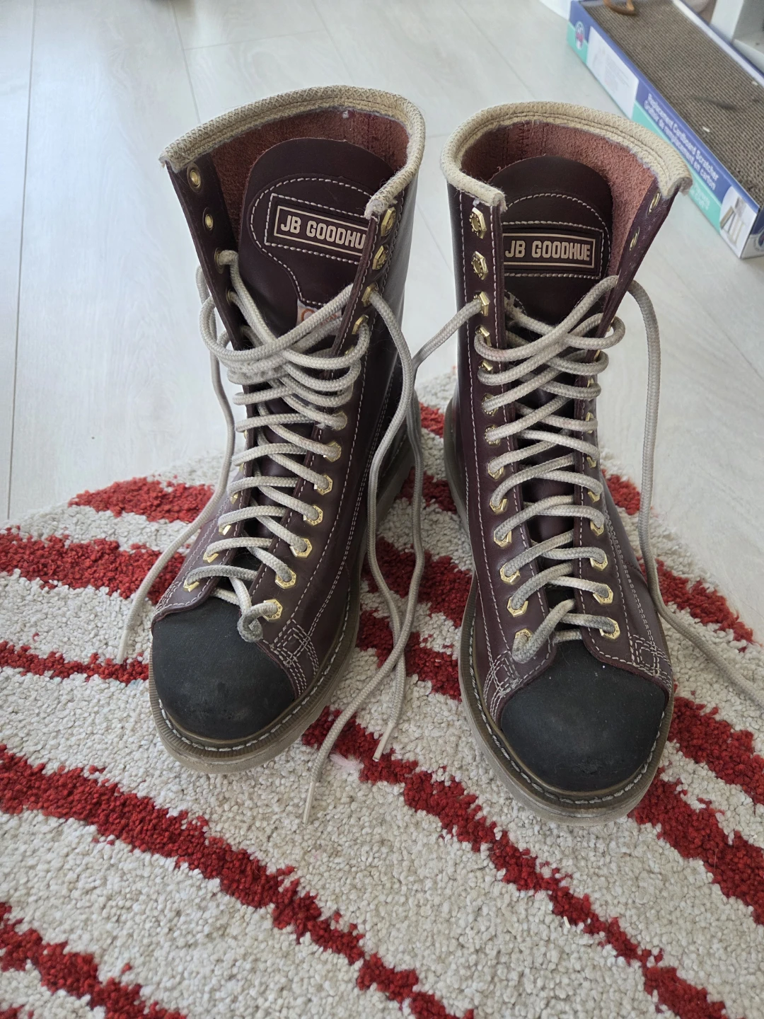 JB Goodhue Ironworker combat boots toe cap steel toe size 8 - photo 2