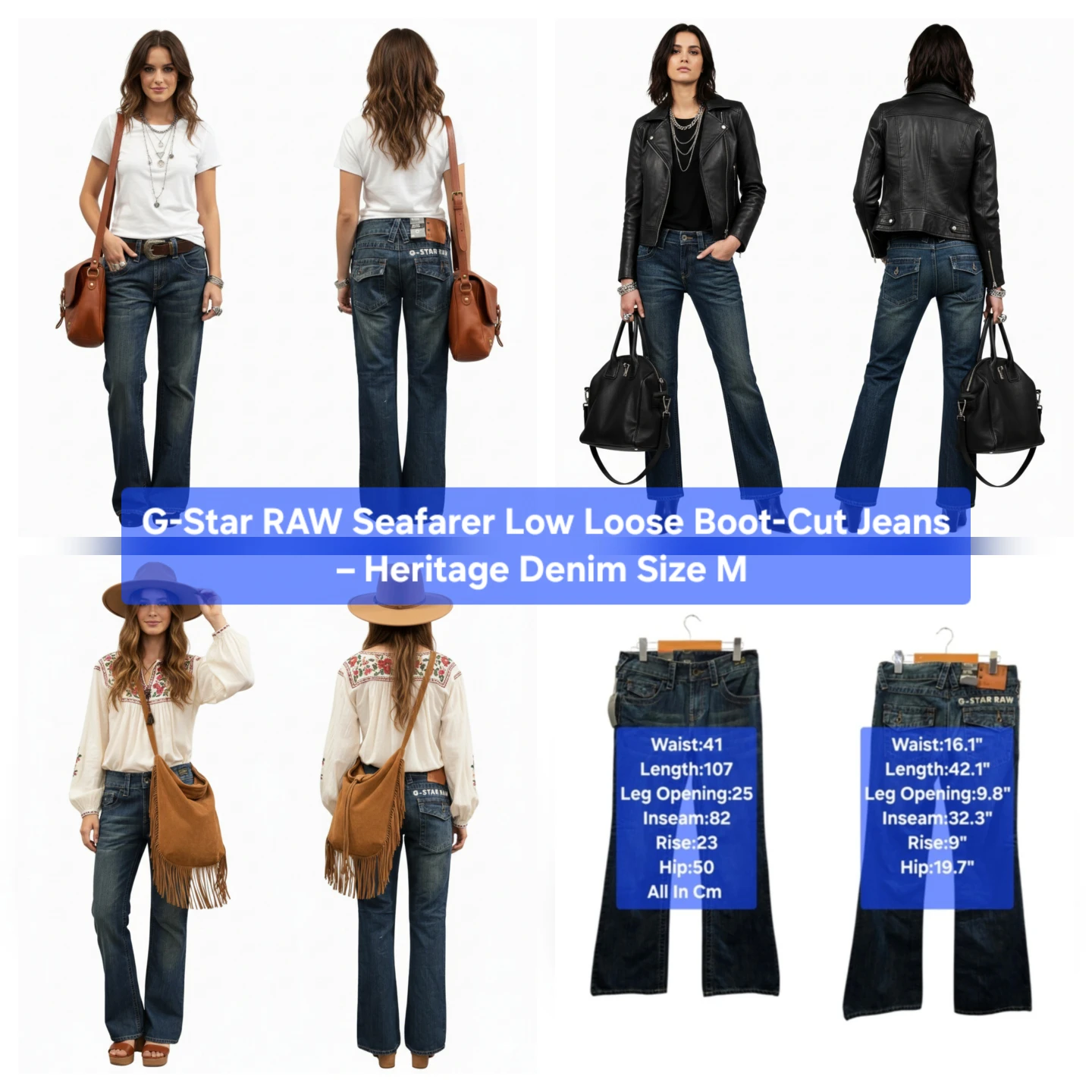 🏆 BNWTT G-Star RAW Seafarer Low Loose Boot-Cut Size M