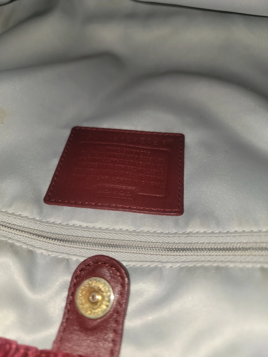 Coach Red Crinkle Pleated Shoulder Bag - photo 4