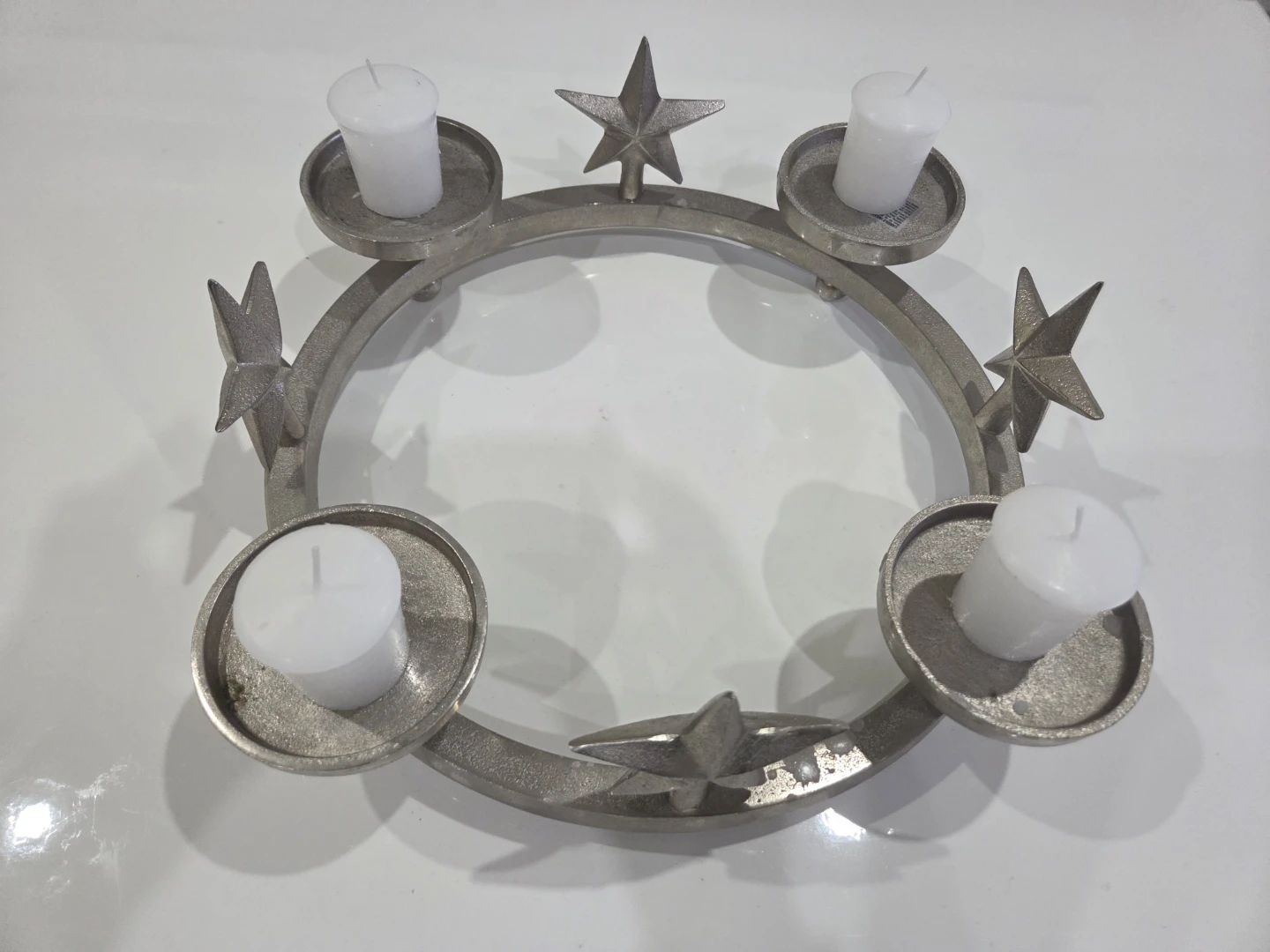 Silver Star Candle Holder