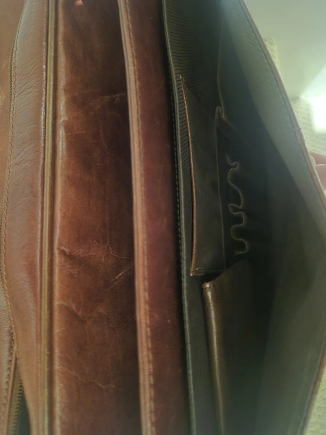 Brown Leather Briefcase - photo 4