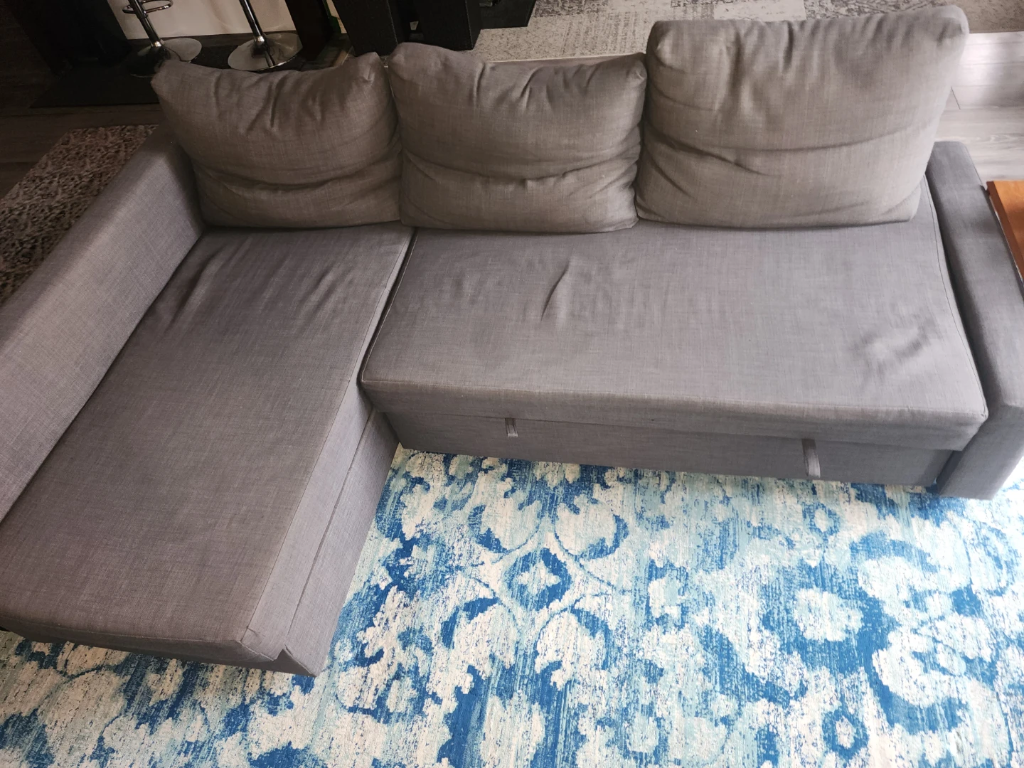 Grey Sectional Sofa with Storage