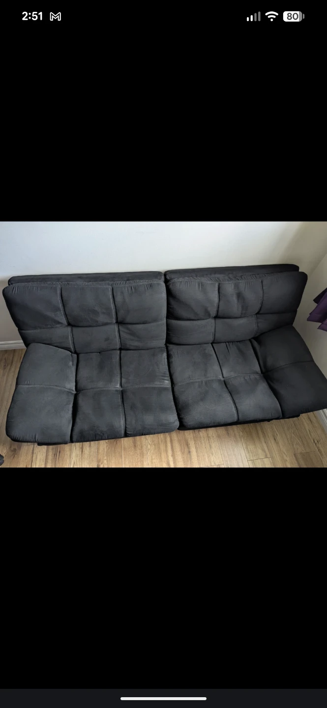 Black Futon Sofa - photo 2
