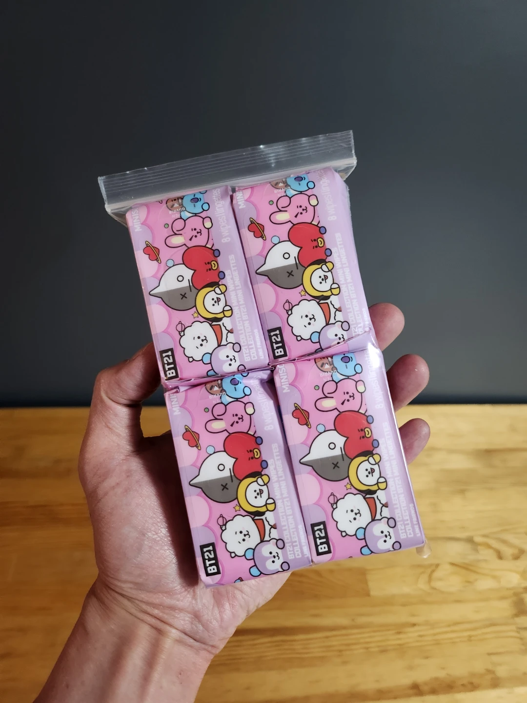 BT21 Collection Mini Wipes - (4 Pack) 🏆