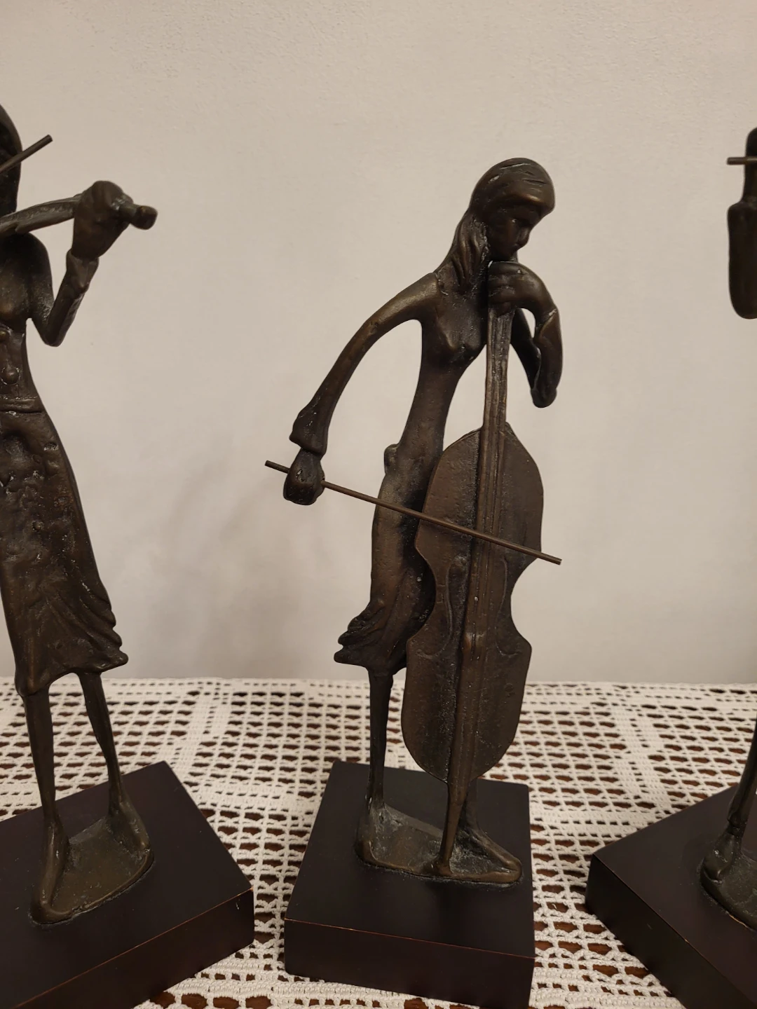 Set of 3 Musical Figurines - Violin, Cello, Flute - photo 3