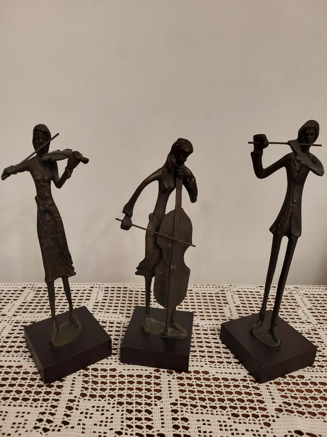 Set of 3 Musical Figurines - Violin, Cello, Flute - photo 5