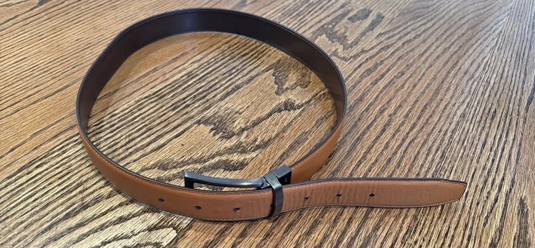 Brown Leather Reversible Belt 🏆 - photo 2