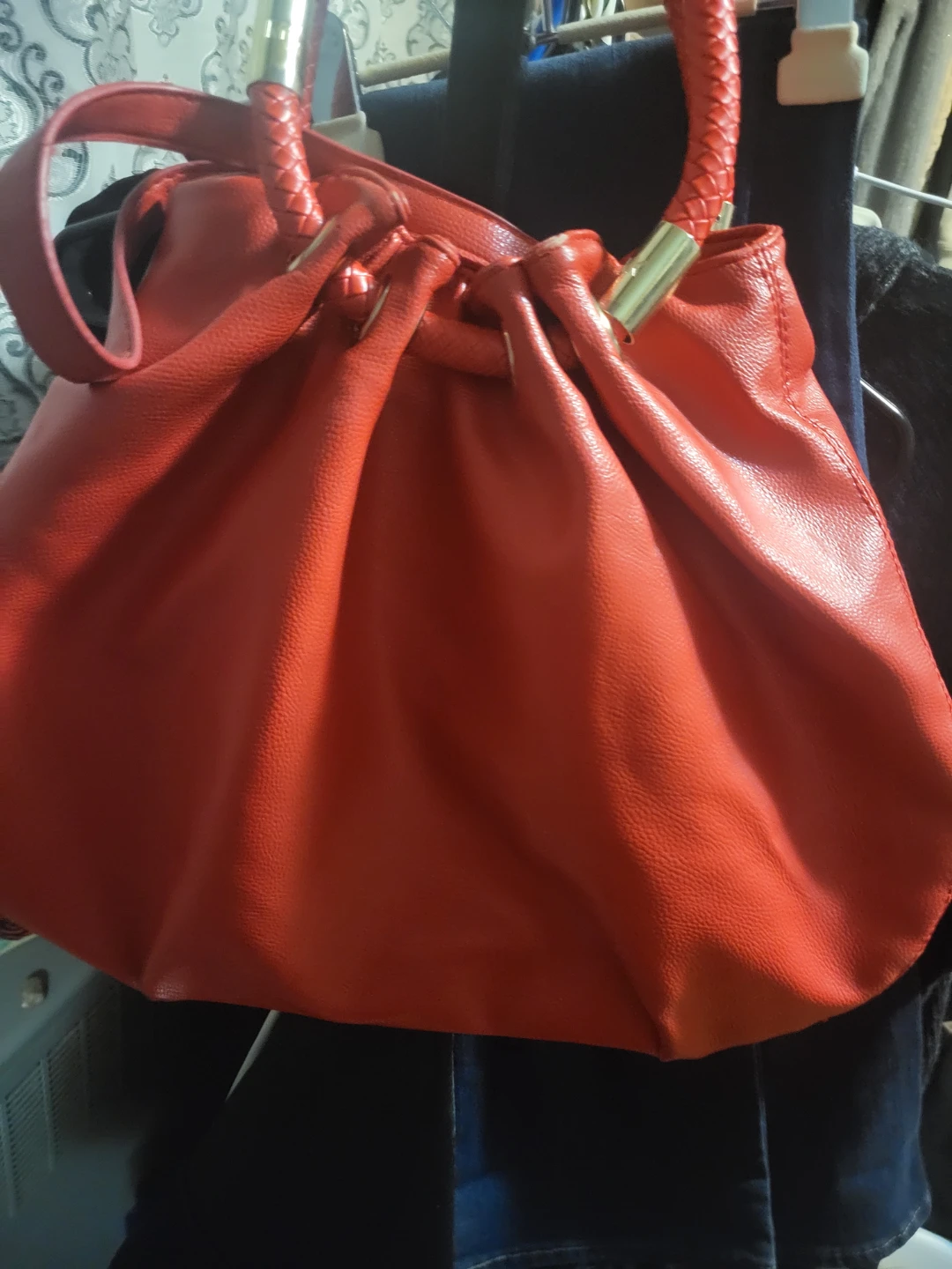Michael Kors Red Leather Drawstring Handbag - photo 2