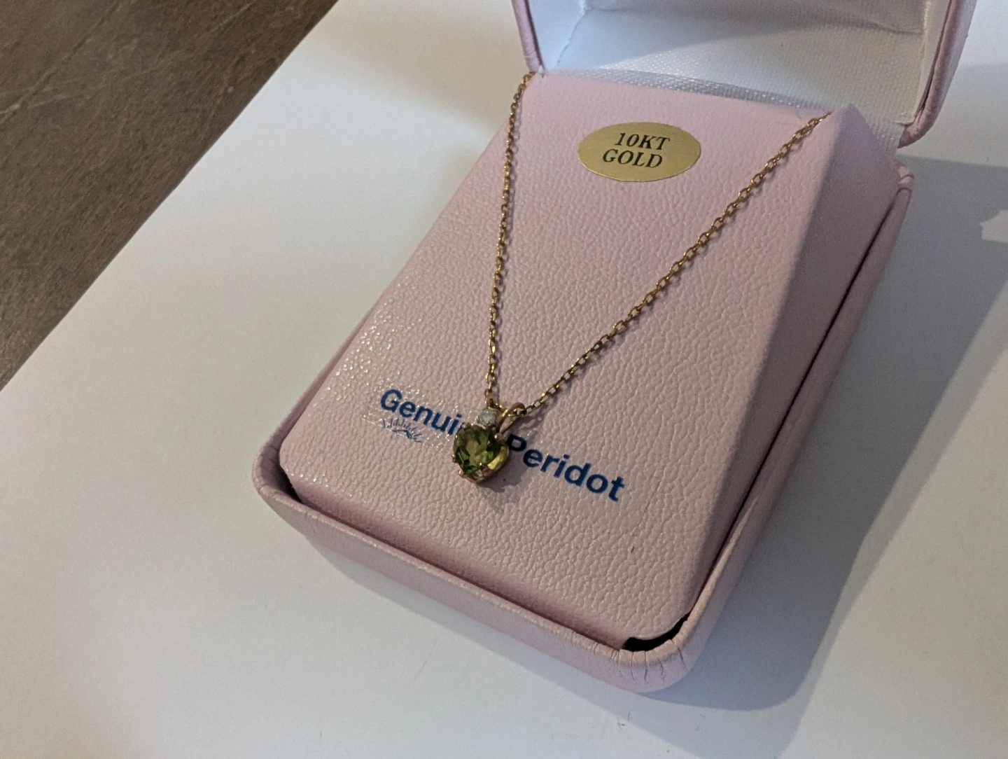 Brand New 10K Yellow Gold Peridot Necklace For Sale - photo 4