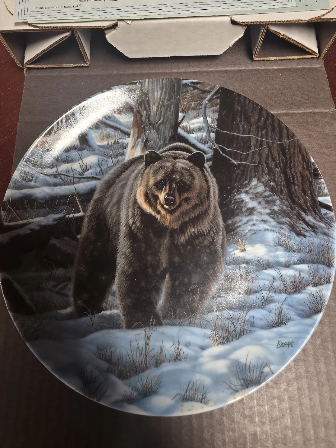The Grizzly Bear by Paul Krapf Collector Plate