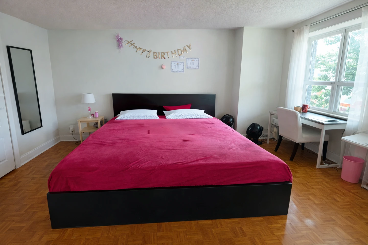 Ikea king size Black Bed Frame with Headboard