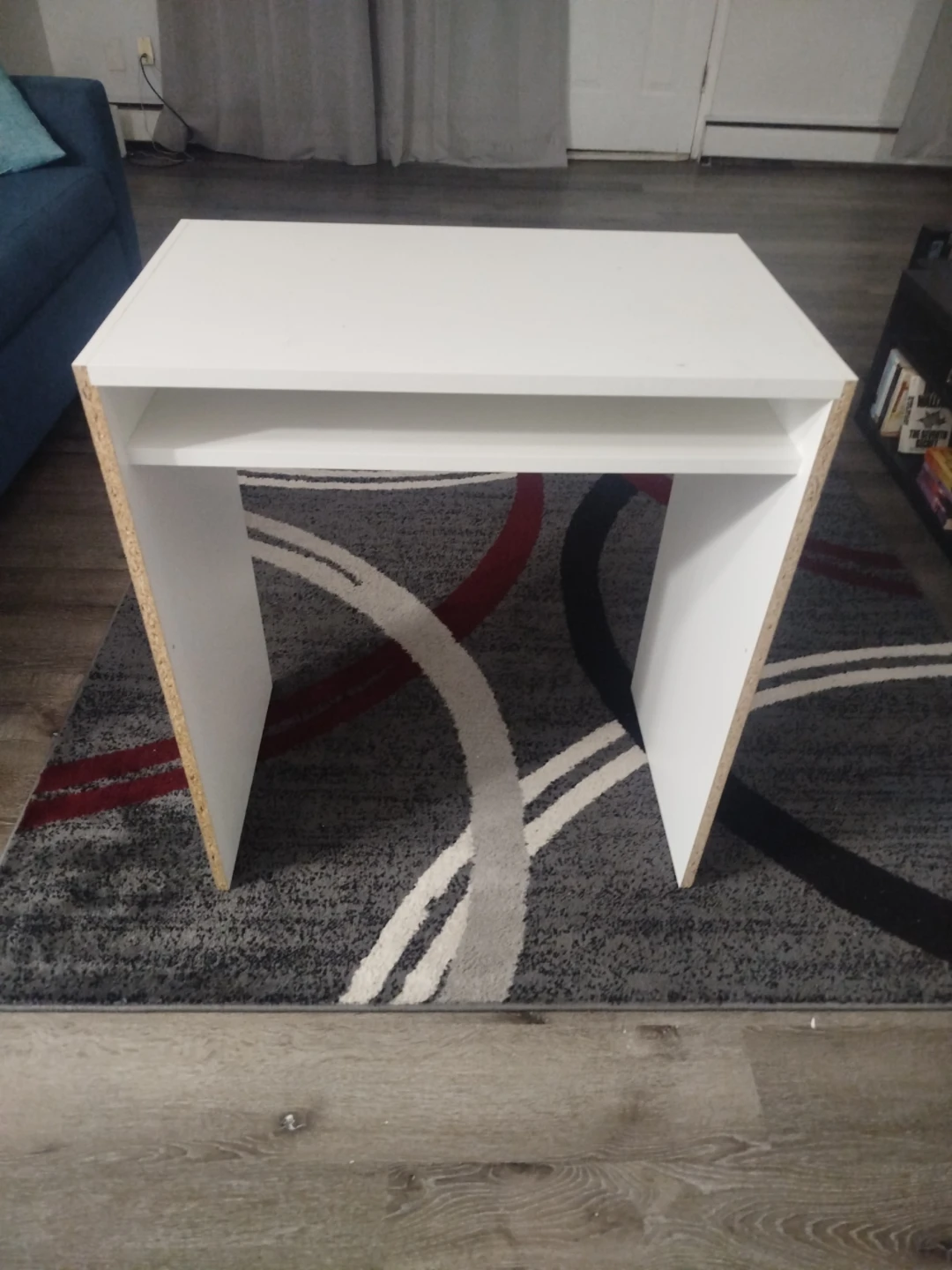 White Modern Desk with Shelf - photo 2