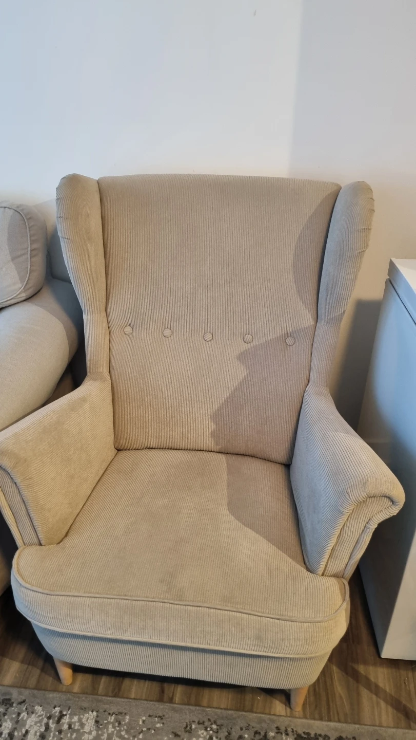 IKEA- STRANDMON Armchair, Kelinge beige