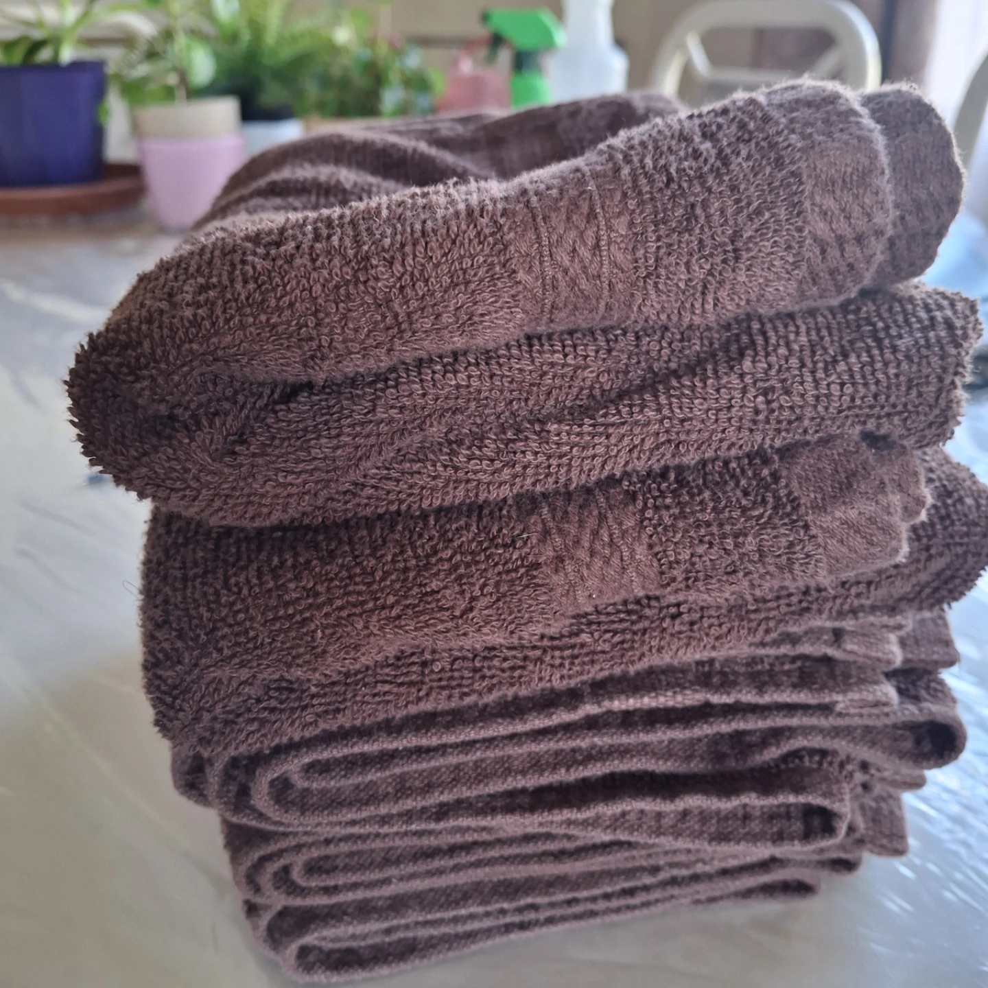 Stack of 5  Brown Hand Towels - photo 2
