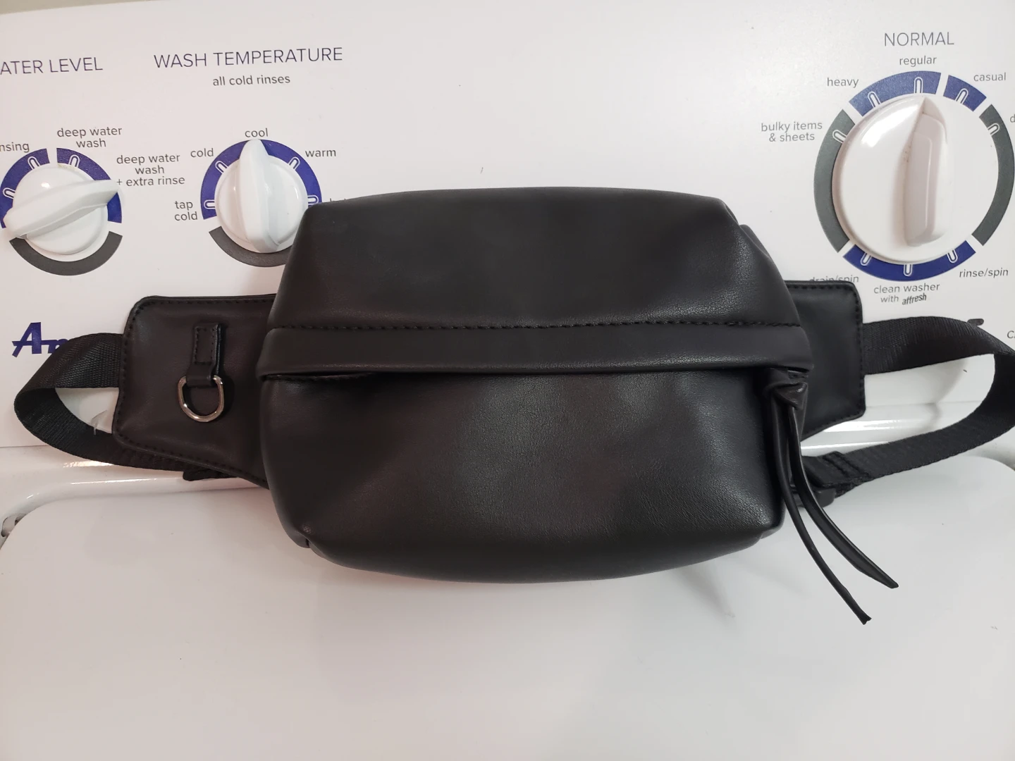 Brandnew L.A. Express Black Faux Leather Fanny Pack