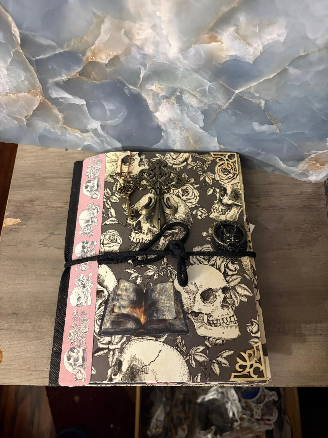 Gothic Skull Rose Junk Journal