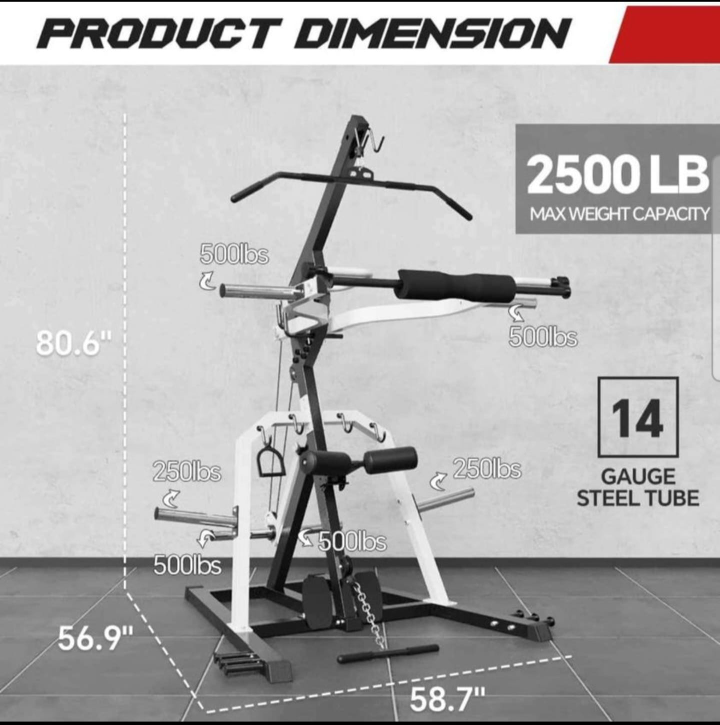 Leverage Gym, With 465 Lb Olympic Weights And T-bar