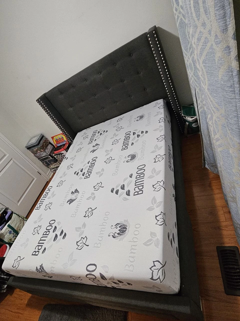Twin bed with mattress