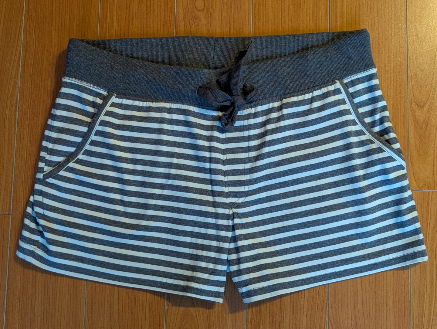 Striped Cotton Lounge Shorts