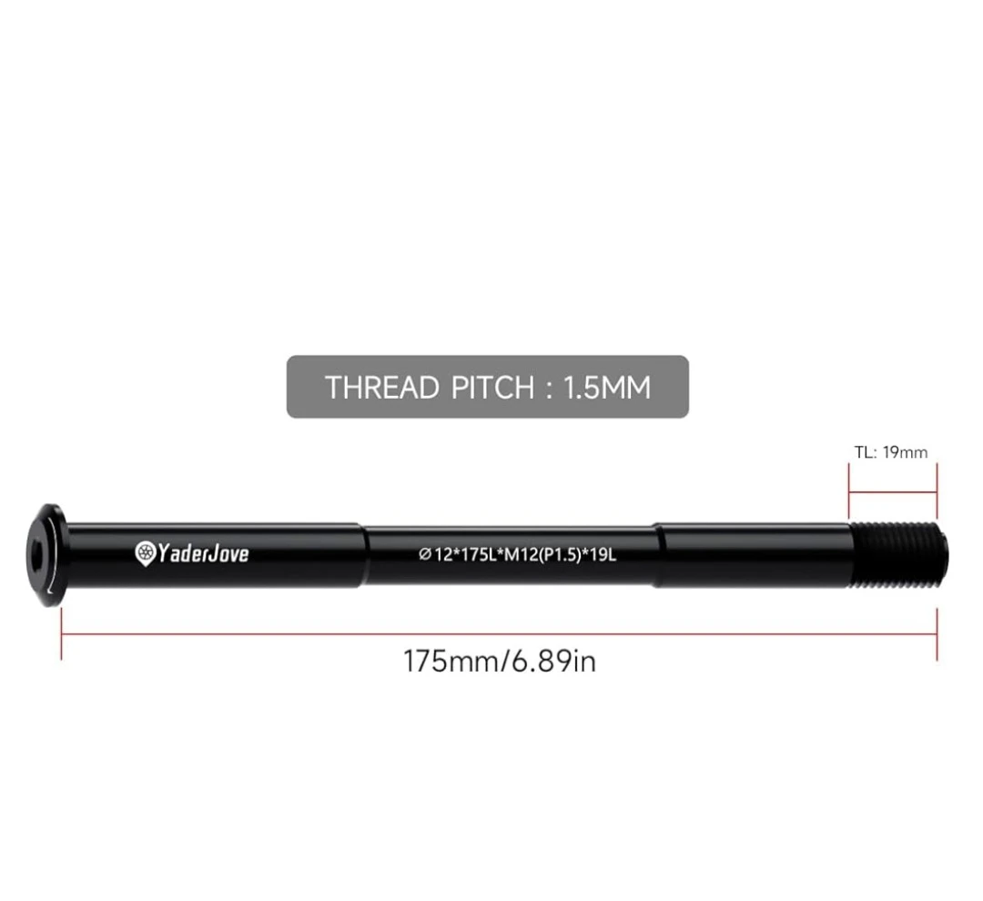 Bicycle Thru Axle Adapter - Bike Hub Thru-axle for Bike Forks