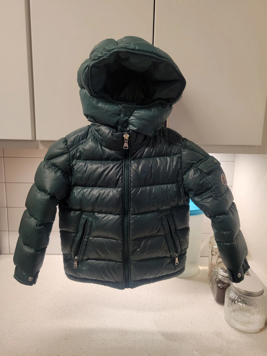 Moncler Kids Down Puffer Jacket Green - photo 2