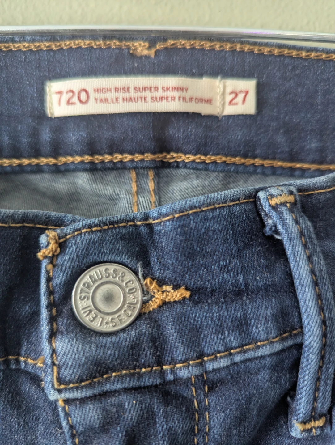 Levi's 720 High Rise Super Skinny Jeans Size 27 - photo 2