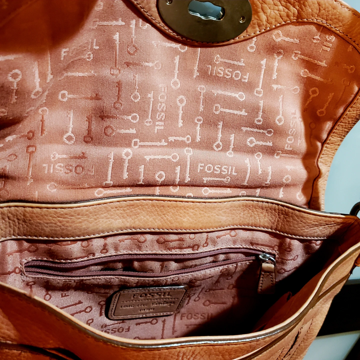FOSSIL Leather Long Live Vintage Maddox Crossbody Bag - photo 5