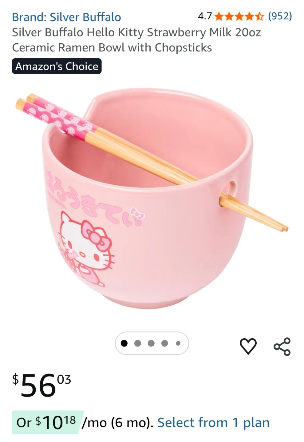 Hello Kitty ramen bowl with chopsticks 🍜🍓 - photo 5