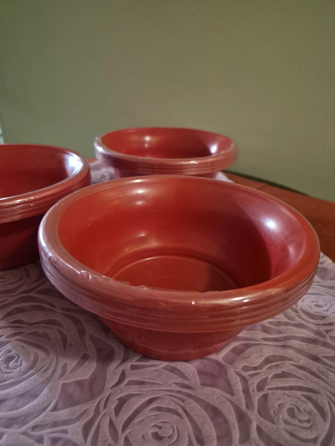 Red 4 Piece Bowl Set