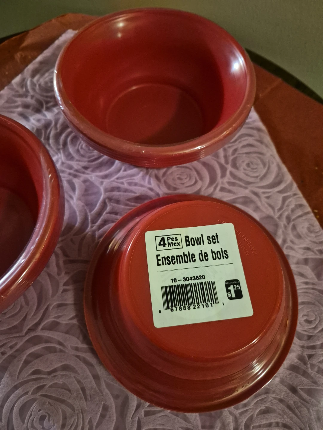 Red 4 Piece Bowl Set - photo 3