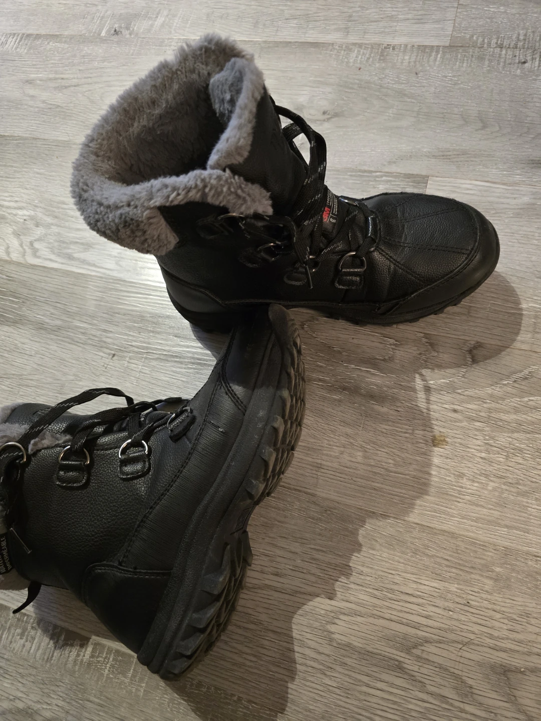 Black Winter Boots with Fur Lining - photo 2
