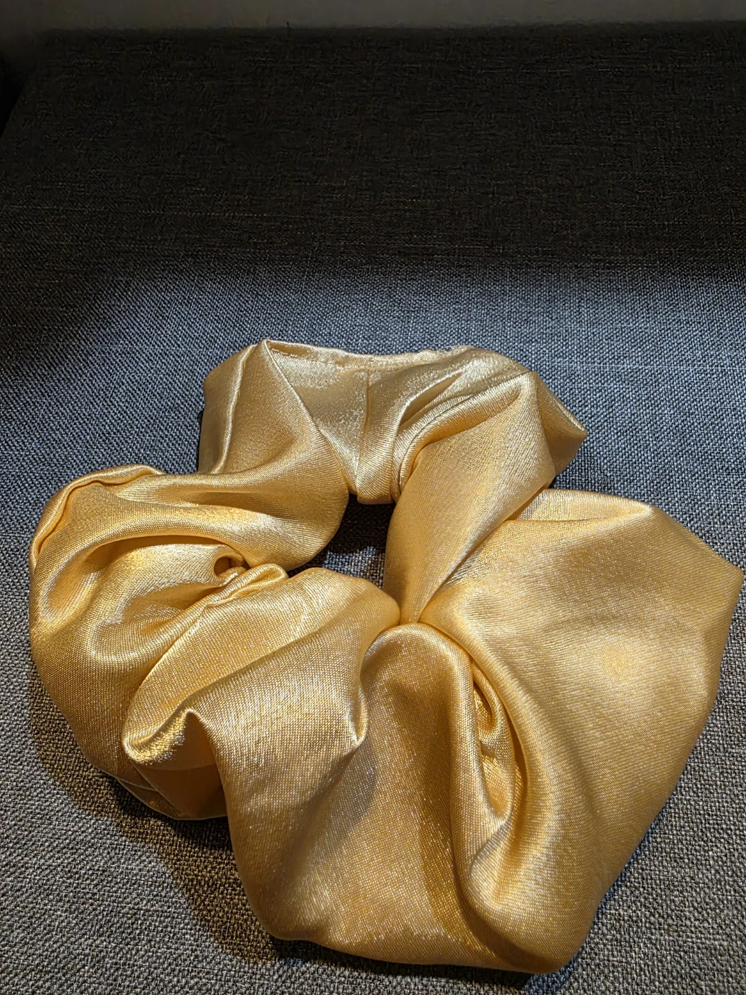 Champagne Gold Satin Scrunchie (Large)