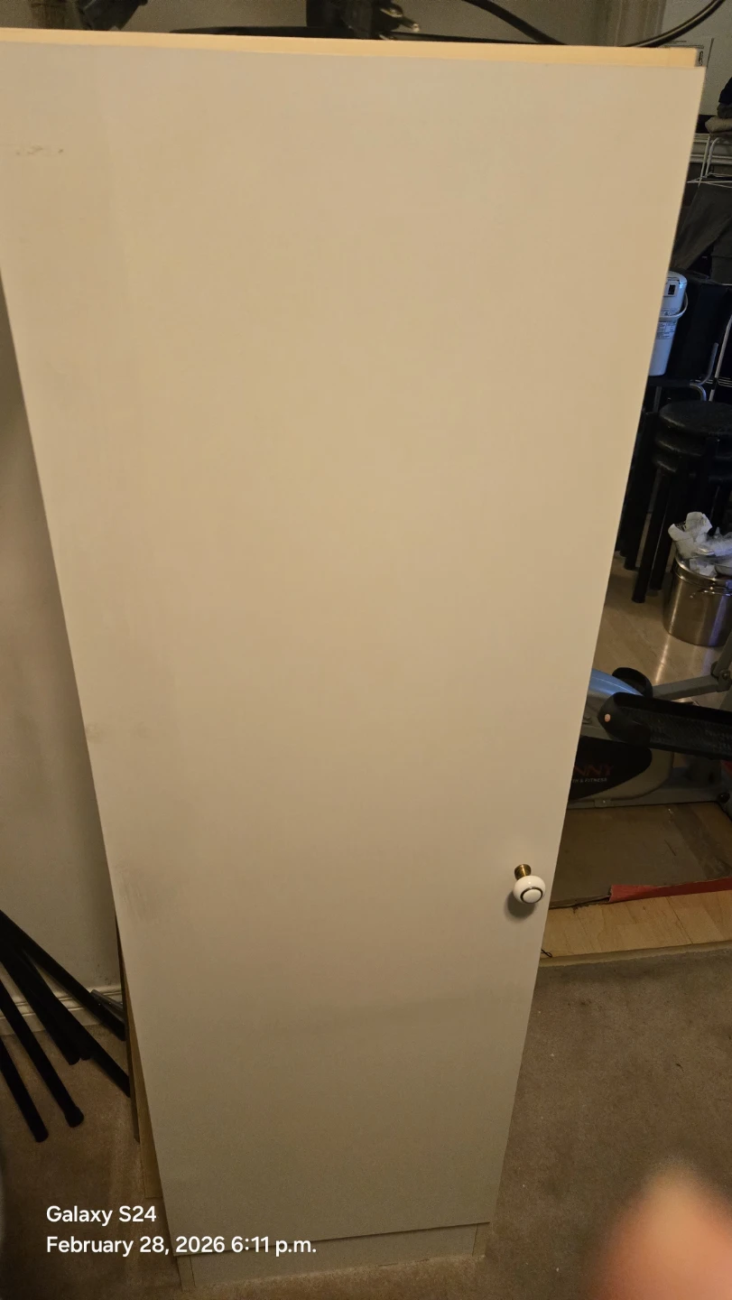 White Storage Cabinet with Shelves - photo 2