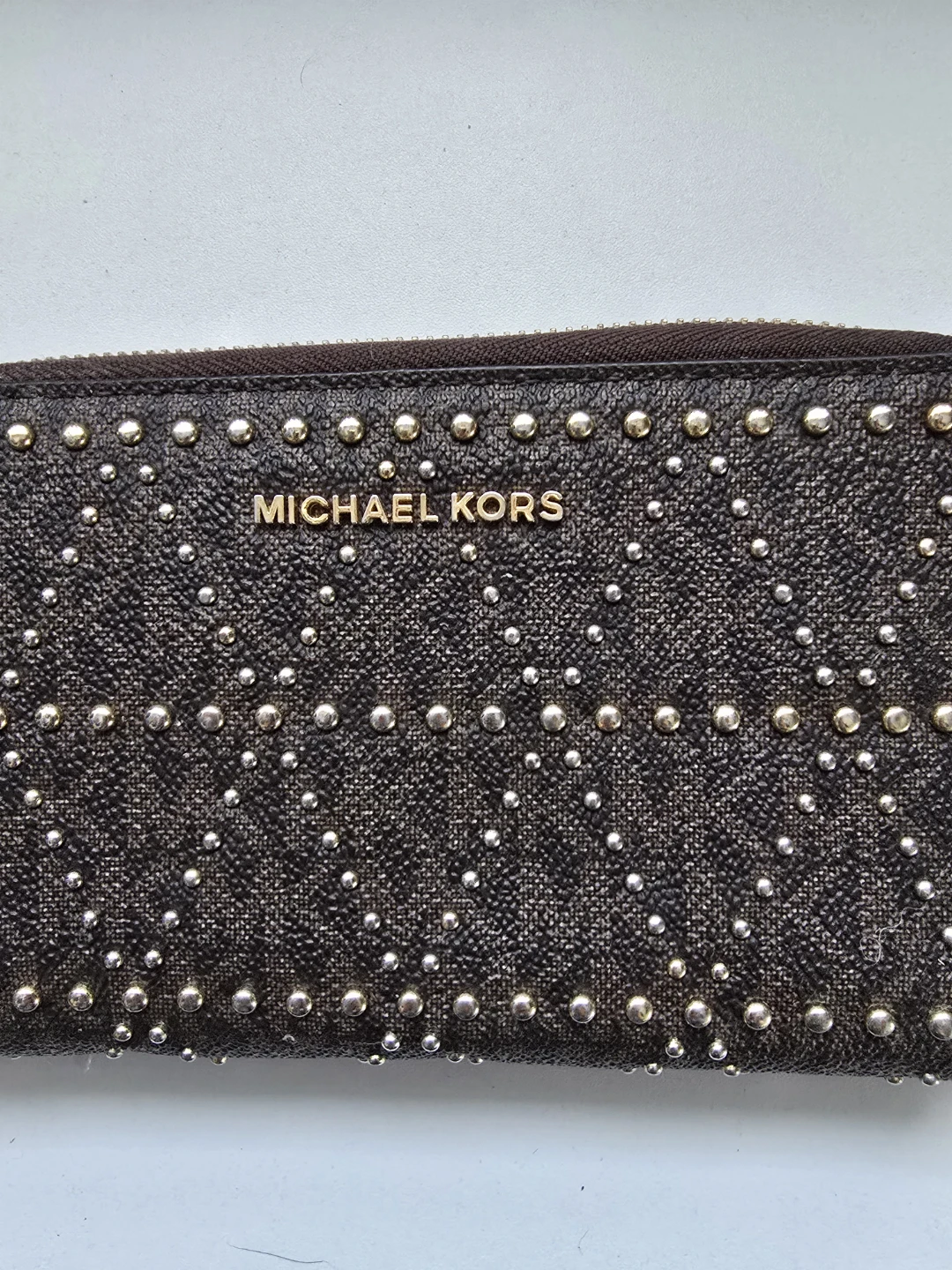 Michael Kors Studded Zip Around Wallet