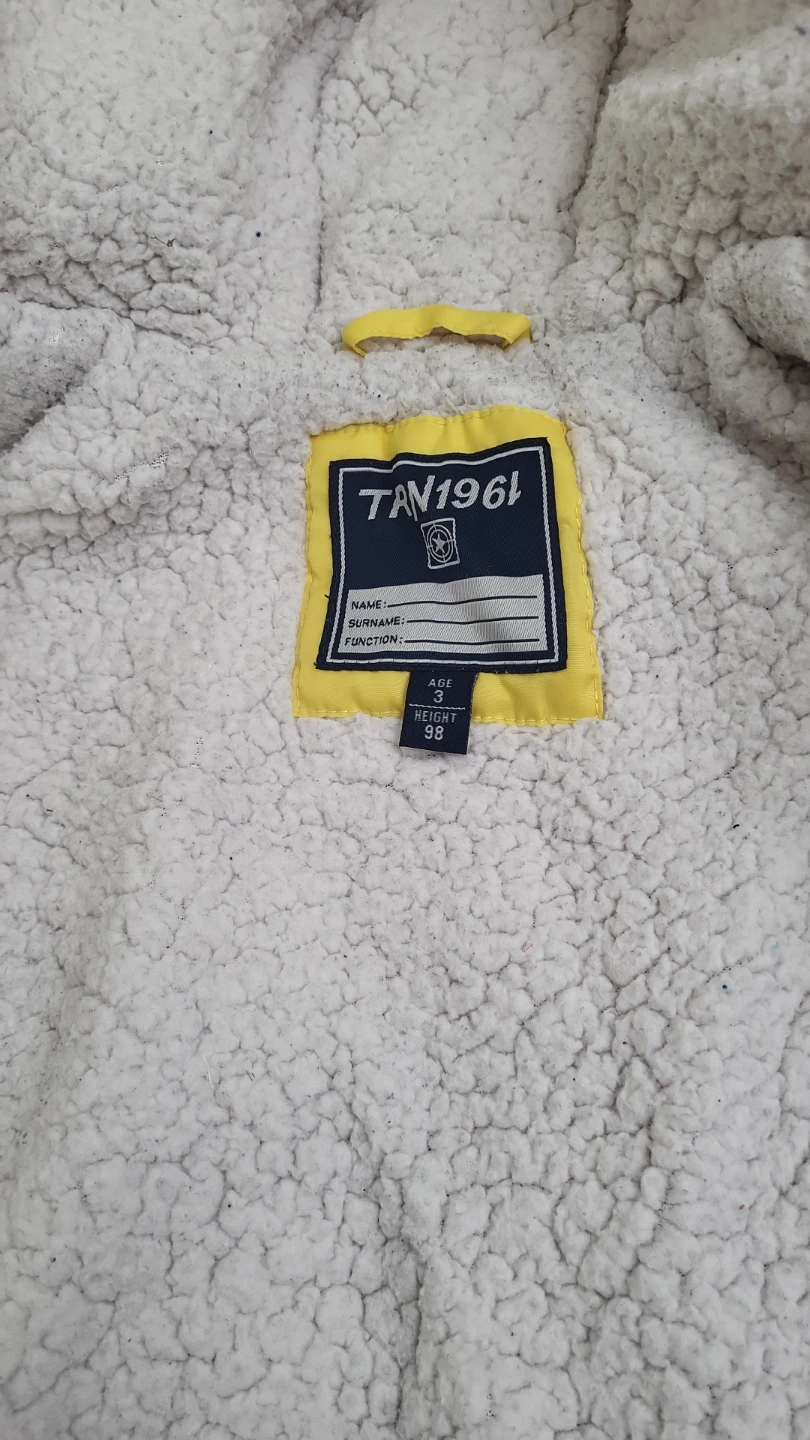 TAN1961 Kids Yellow Puffer Jacket. Size 3 years - photo 3